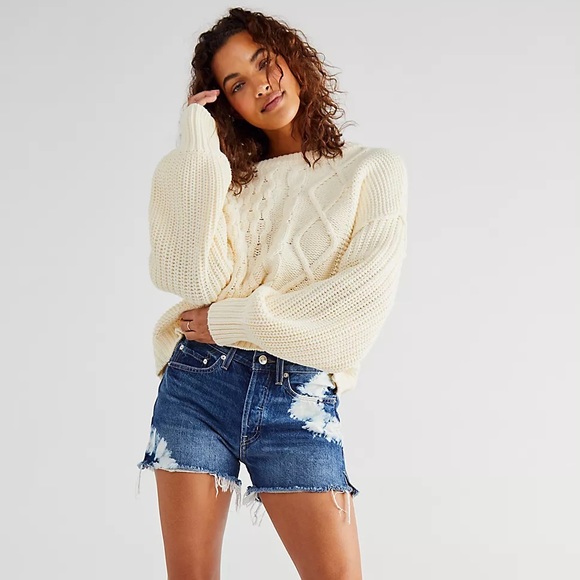 Free People Dream Cable Crewneck Sweater - Picture 5 of 15